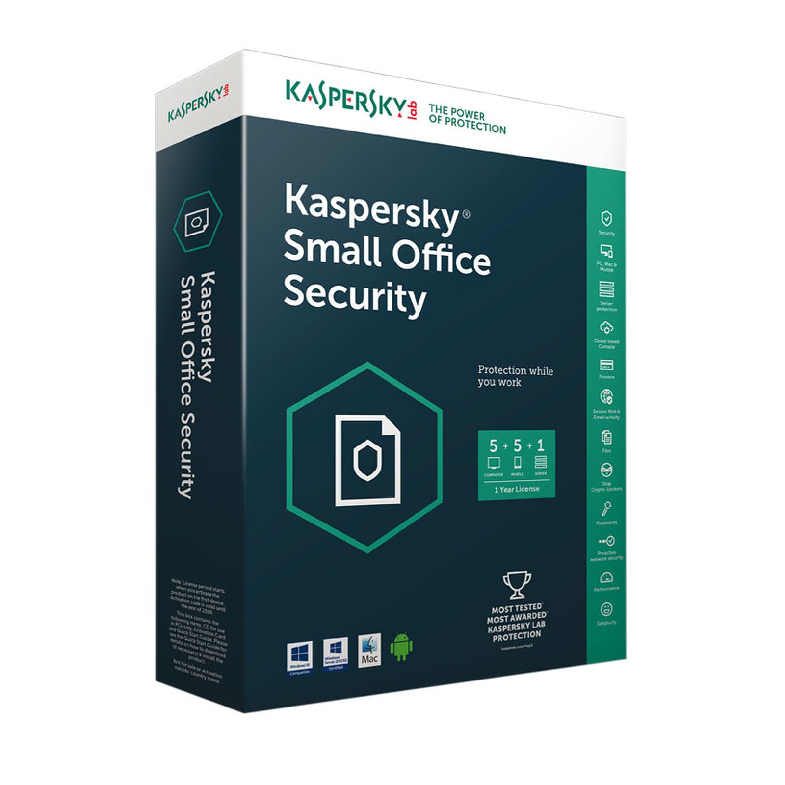 kaspersm.jpg Clé globale Kaspersky Small Office Security 5 utilisateurs 1 an - Image 1